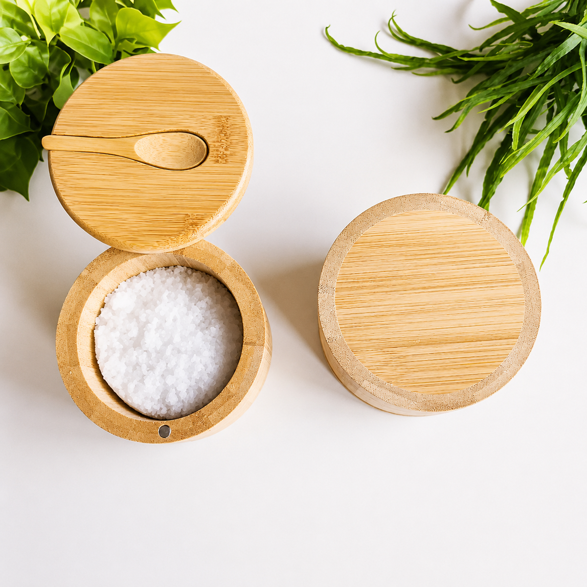 Bamboo Salt & Spice Cellar Set