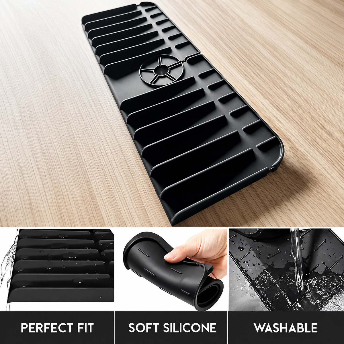 Silicone Sink Splash Guard & Drying Mat