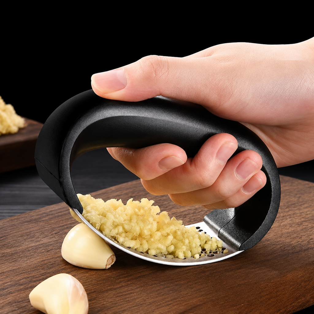 Stainless Steel Garlic Press & Mincer