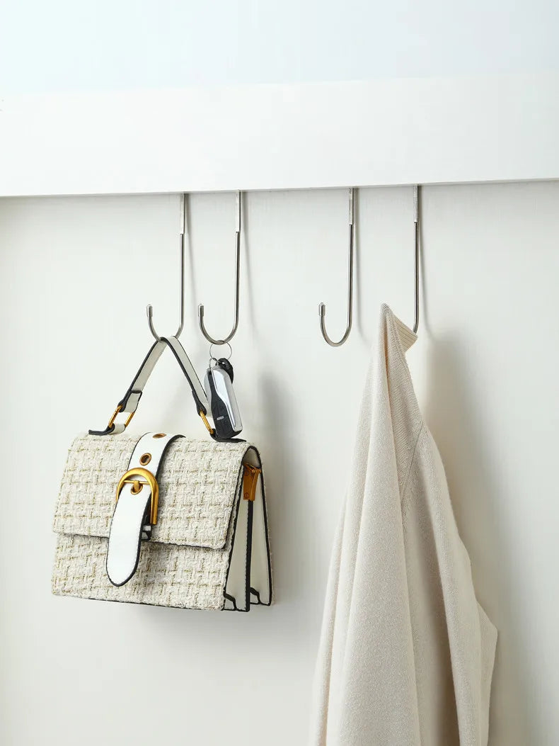 S-Shaped Over-Cabinet Hooks (Stainless Steel)