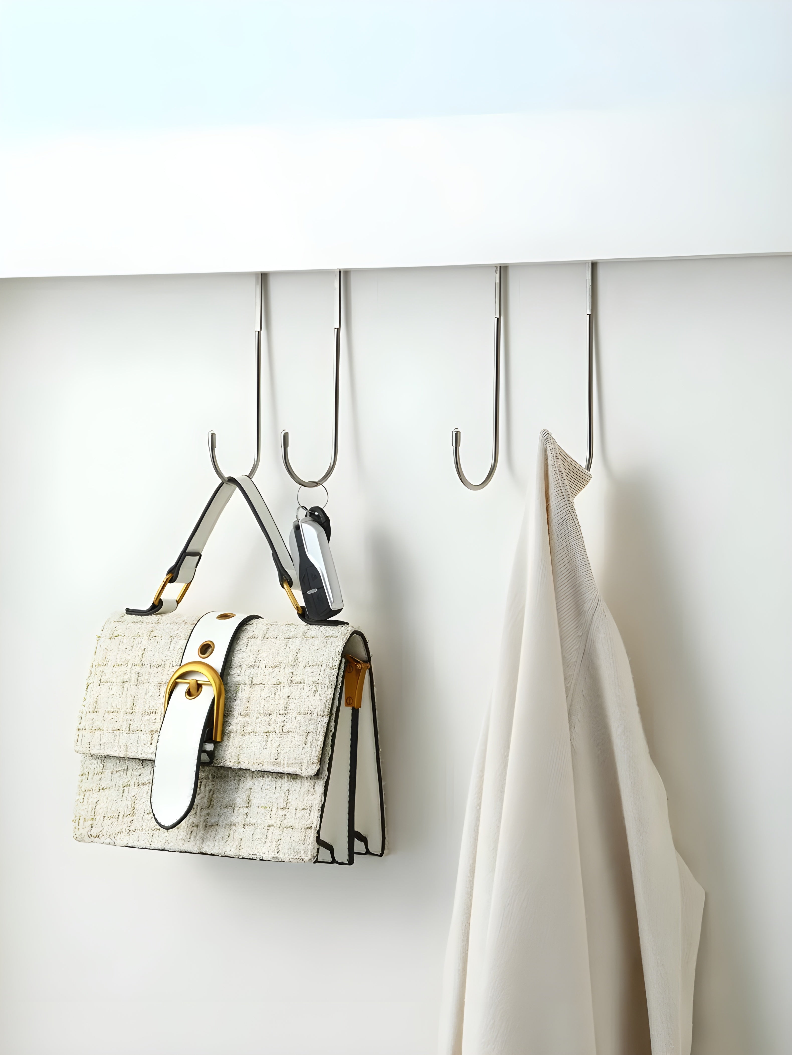 S-Shaped Over-Cabinet Hooks (Stainless Steel)