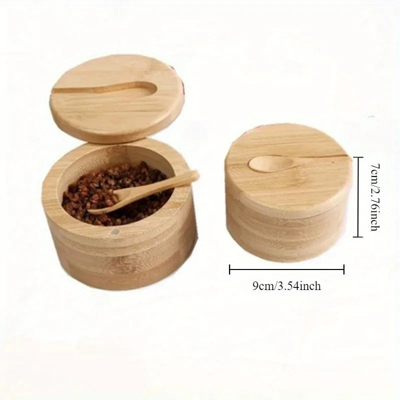 Bamboo Salt & Spice Cellar Set