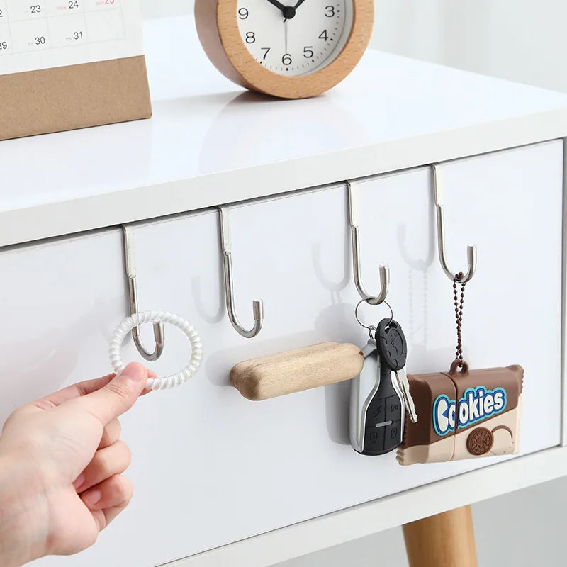 S-Shaped Over-Cabinet Hooks (Stainless Steel)