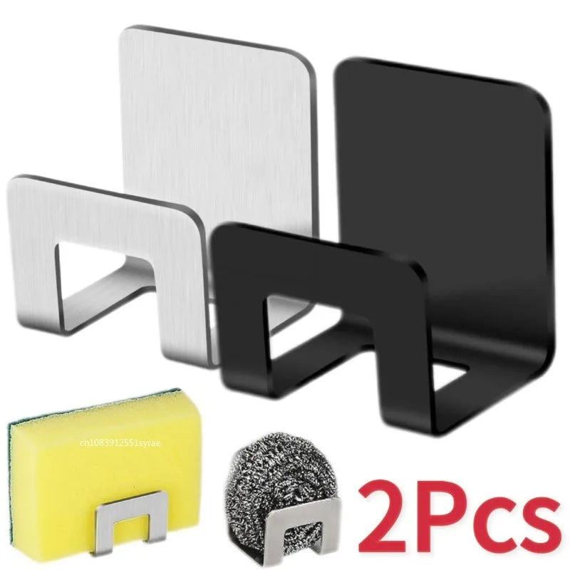 Adhesive Sink Sponge Holder Tray (2-Pack)