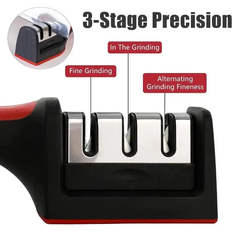 3-Stage Manual Knife Sharpener