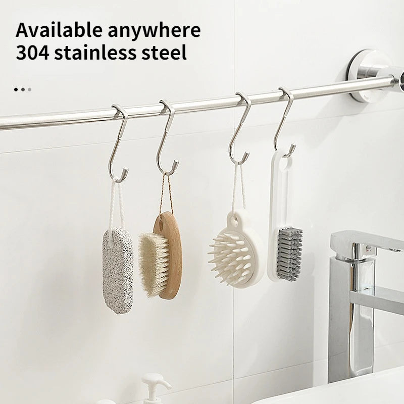 S-Shaped Over-Cabinet Hooks (Stainless Steel)