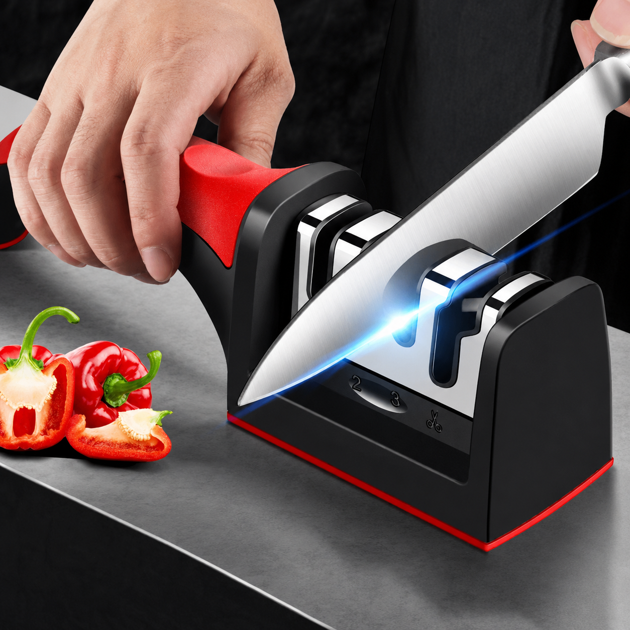 3-Stage Manual Knife Sharpener