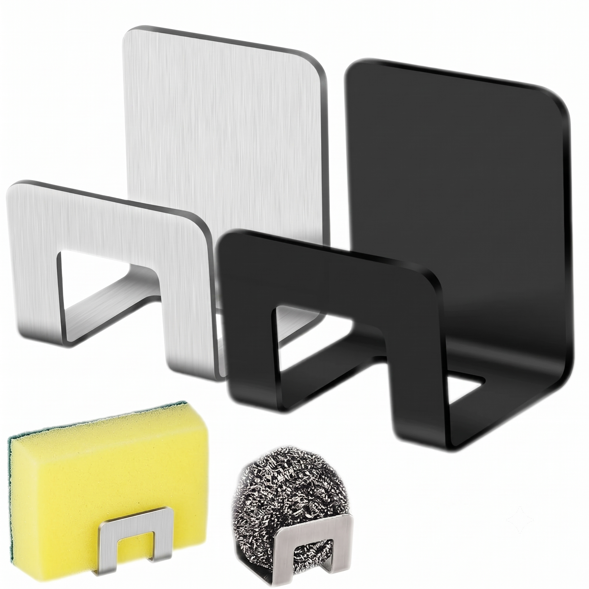 Adhesive Sink Sponge Holder Tray